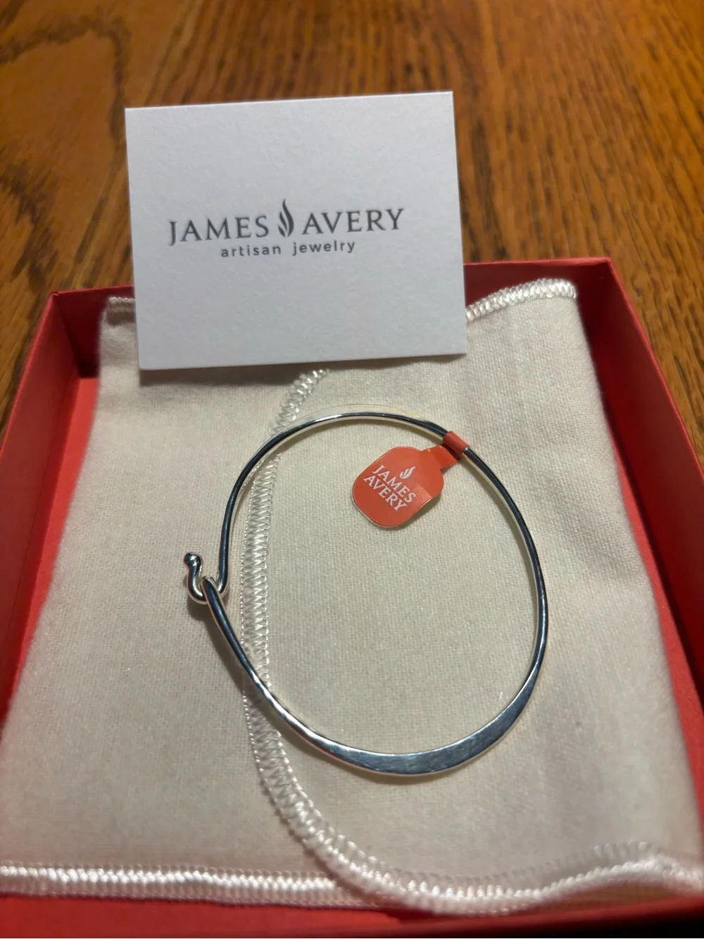 James Avery Sterling Hammered Hook On Bracelet - NWT